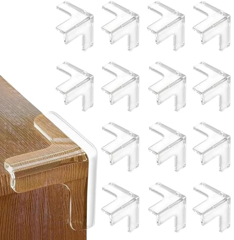 HoneyHolly 14 Pezzi Paraspigoli per Bambini Angolari in Gomma, per Sicurezza Bambini Casa Con Supercolla Aggiornata, per Tavolo Mobili