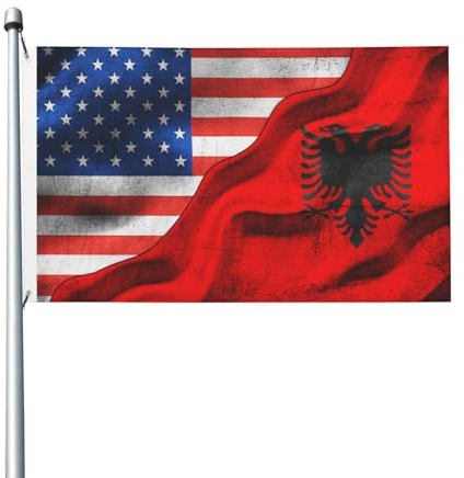 Bandiera americana Albania Bandiera albanese 3x5 piedi per esterni