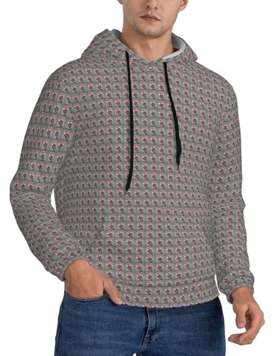 Jkkghll Amerikansk fotboll tryck elegant varm pullover med huva för män vardaglig lämplig höst vinter vår tröjor, Svart, S