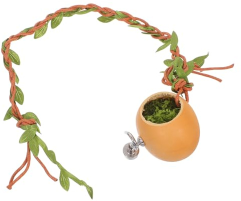 Veemoon Kletterversteck für Springspinnen und Geckos aus Metall und Jute Kompakte Spinnenunterkunft als Terrarien Dekoration und Kleintier Gehege in Khaki