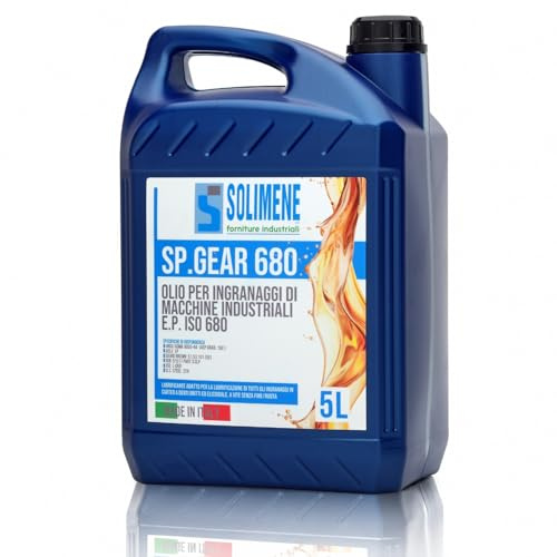 Olio per Ingranaggi Industriali EP ISO VG 680, 5 Litri - Lubrificante Gear Oil CLP Estrema Pressione, Antiusura e Antischiuma - DIN 51517/3, AGMA 9005, ISO L-CKD