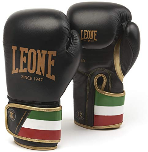 LEONE 1947, Boxnings handskar, Unisex vuxen, Svart, 10 OZ, GN039