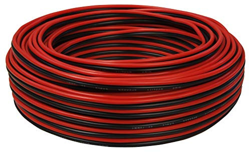 toolcity - Cavo per altoparlante (gemelli), 2 x 1,50 mm², 50 m, colore: Rosso/Nero