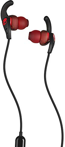Skullcandy Set In-Ear Sport Earbuds with Microphone, Sweat and Water Resistant, Secure Fit, Noise Isolating, Call and Track Control, Black/Red