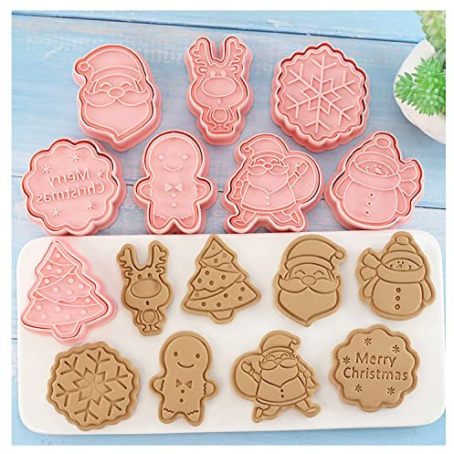 8 Stück Weihnachten Ausstechformen aus Edelstahl für Keksteig, Tortendeko oder Schokolade