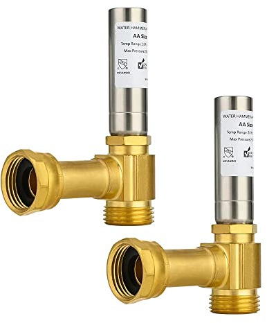 (Pack of 2) EFIELD MH-S-241 Angle Stainless Steel Water Hammer Arrestors, 3/4 Inch Swivel FHT x 3/4 Inch MHT,(HAMMER018-2PCS)
