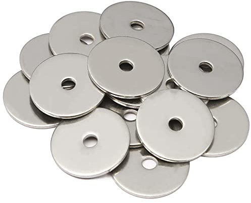 AMLOOPH Unterlegscheiben M6 X 20mm, Große Flach Beilagscheiben, Dicke 1,5mm, Edelstahl A2 V2A (20 Stück) Karosseriescheiben Für Schrauben Gewindestange