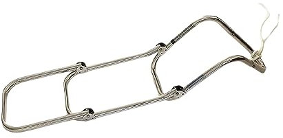 MARINE CITY Scaletta pieghevole a 3 gradini in acciaio inox 304 con corda per marines – Barche – Yacht – Accessori Hardware (confezione da 1)