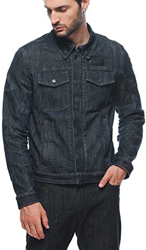 Dainese - Denim Tex Jacket, Jeans Motorradjacke, Denim Gewebe, Weiche Schulter Und Ellbogenprotektoren, Herren Motorradjacke, Blau, 58