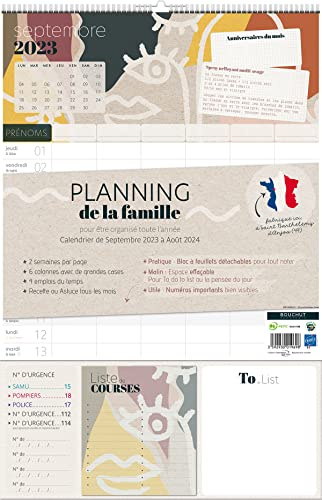 PLANNING DE LA FAMILLE 42 x 27,5 cm BOUCHUT