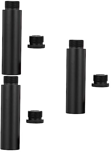 ibasenice 3pcs Aluminum Alloy Arm Stand Extension Rod for Desk Stand Microphone Extension Tube Use Pop Filter for Microphone