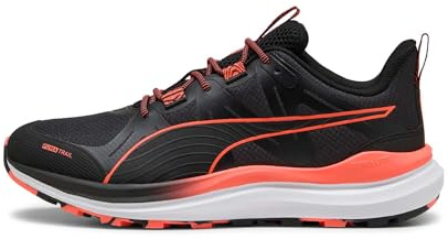 Puma Reflect Lite Trail, Chaussure de Course sur Route Unisexe, Puma Black-Glowing Red,