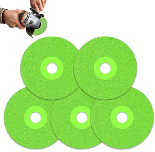 Glass Cutting Disc, Grinding Discs, Pack Glass Cutting Disc for Angle Grinder,Rock Plate Flat Grinding Disc,Grinding Disc for Rock Slabs, Ceramics, Glass, Marble,Granite, tiles (5)