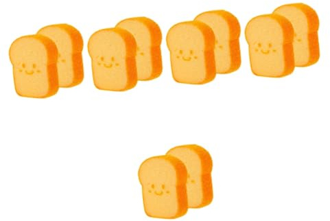 Ipetboom 5pcs Kitchen Dish Sponge Scrubber Toast Shape for Breakfast Reusable Scrub Pad Dual Side for Dish Washing for Kitchen Cleaning