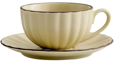 Taza de café y platillo de cerámica simple café taza de alto valor casa creativa inglesa taza de té taza de café conjunto taza de café (blanco)
