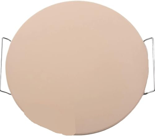 Pizzasten pizzasten för ugn och grill med handtag – naturlig kordierit, baksten, pizzastenar (7,6 cm)
