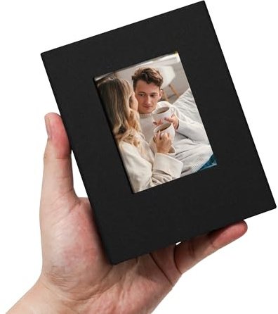 Remowith Fotoalbum 10x15, 100 Taschen, Mini Fotoalbum,Schwarz | Fenster Cover,Mini Fotoalbum,Hochzeit Reise,Foto Erinnerungen