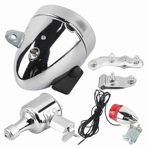 LUCKDANO Kit Fanale Posteriore a Dinamo 12V 6W Impermeabile Alta luminosità Basso Consumo Energetico per Bici Motorizzata Mountain Bike Bici Strada