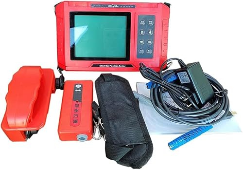 VTSYIQI Digital Concrete Cover Meter Rebar Locating Equipment for Civil Engineering & Concrete Protection Layer Inspection Ф6mm-Ф50mm ±1mm 131000 Storage Self-Calibration Rebar Grid/Sectional Display