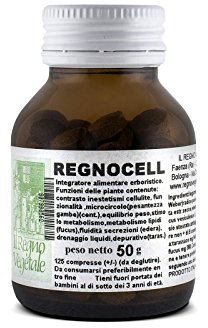 REGNOCELL Integratore 125 Compresse Centella Edera Fucus Prodotto Italiano Made In Italy Cellulite Ritenzione Idrica Metabolismo Lento