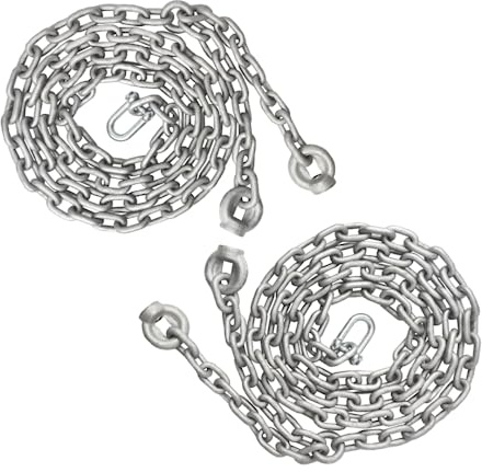 OTITU Set di Catene in Acciaio zincato 5mm - 1.8mm, Robusta Cantena, di Altalena, Parco Giochi, Bambini, Swing, Seggiolino, per Uso pubblico (EN 1176)