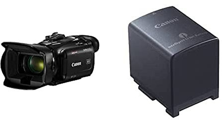 Canon HF G70 - A compact camcorder for stunning 4K video with fast AF, 20x optical zoom and UVC streaming support BP-828 Battery Pack for HF G30, XA25, XA20 Camcorder