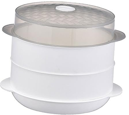 GRIRIW 1juego Vaporera De Alimentos De Alta Temperatura Para Microondas Recipiente Práctico De Cocina Para Cocinar Panes Pescado y Diseño y Seguro Doble Capa