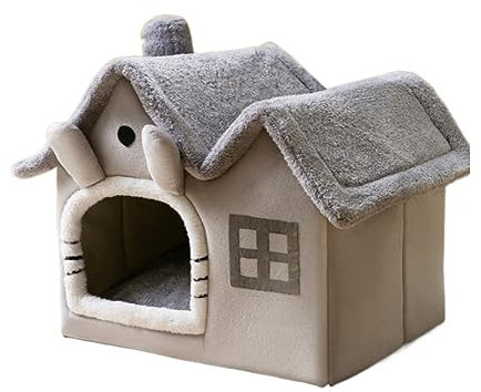 Katzenbett höhle Tierbett Runde Katzenbetten, Weiches, Langes Plüsch-Hundebett Für Haustierprodukte, Kissen, Katzenbett, Katzenmatte, Schlafsofa Hundekissen katzenkissen ( Color : C , Size : 35*44*38c