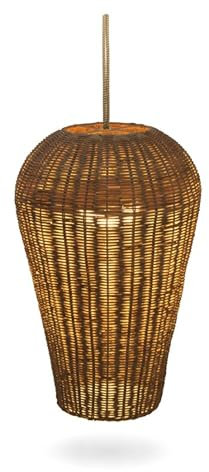 Licht-Erlebnisse Hängeleuchte außen tragbares LED Modul Akku Dimmer Fernbedienung IP54 2700 K 900 lm Ø 31 cm Boho Hängelampe Garten Haus Außenleuchte