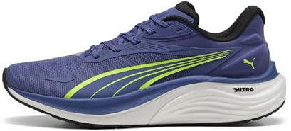 PUMA Electrify Nitro 4, Männlich Straßen-Laufschuh, Blue Crystal-Yellow ALERT,