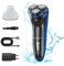 SweetLF Rasoir Electriques Hommes - Charge Rapide, Autonomie de 120 Mins, Rasoir 4D à Tête Flottante, Étanchéité IPX7, Usage Humide et Sec, Écran LED, Tondeuse à Barbe Incluse, USB Plug-and-Play
