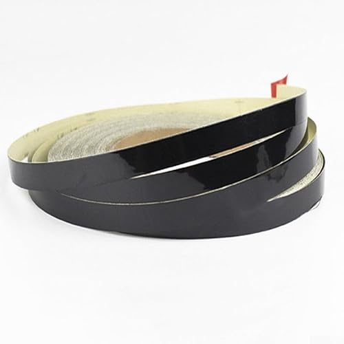 Rollo de cinta adhesiva reflectante de seguridad para coche, motocicleta, bicicleta, mejora la visibilidad nocturna, calcomanía de bricolaje, 5 m de longitud, varios colores (negro)