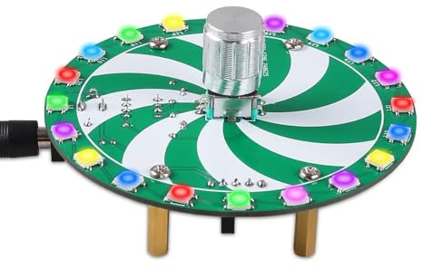 PEMENOL Rundes RGB DIY löten bausatz Weihnachtsdeko mit 7 Lichtmodi Automatisch Manuell Einstellbar Anfänger Elektronik Lötübungen Bausatz Erwachsene Urlaub Geschenk Schule Bildung Kit