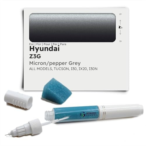 Genuine Colors Lackstift Micron Pepper Grey Z3G für Hyundai Grau Tucson I30 IX20 I30N