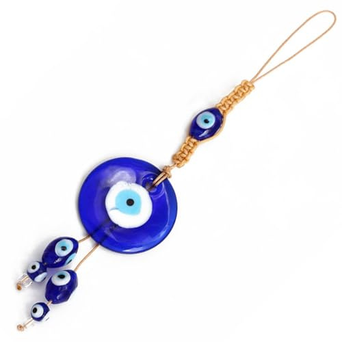 COYUN 1 Pcs Rückspiegel Anhänger Autospiegel Anhänger Evil Eye Auto Hängedeko Perlen Auto Hängedeko Autozubehör Evil Blue Charms Anhängers für Spiegel Für Rückspiegel Balkon Fenster