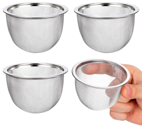 Cabilock Filtre À Thé En Acier Inoxydable Passoire À Thé Pour Théière Infuseur À À Mailles Fines Accessoire De Cuisine Pour En Vrac Lot De 4