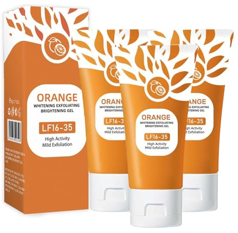 Orange Exfoliating Gel,peeling nettoyant visage à l'orange,gel exfoliant visages,peeling visage nettoyant en profondeur,gels exfoliants femme,Facial Exfoliator Facial Scrubs (3pc, 50g)