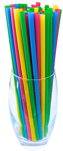 Sugarcane Straws, Flexible Drinking Straws for Smoothies, Milkshakes, Juice, Parties, Kids, Travel, Home, Bars, Events (Plant-Based Straight - 100 Pack)