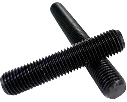 Black 10.9 Steel Threaded Rods Metric Thread Stud Bolts M12 M14 M16 M18 M20 (M12 x 1.75 x 150mm - 5pcs)