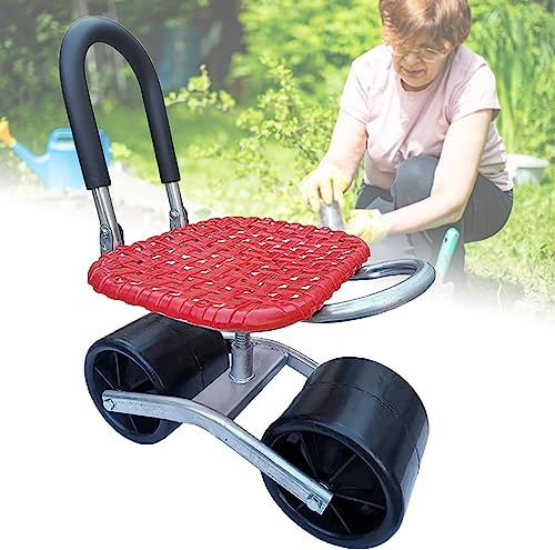 Tabouret de jardin roulant avec roulettes, siège ergonomique pour une mobilité facile, réduit la fatigue au travail, chaise de jardinage légère pour la maison et l'atelier