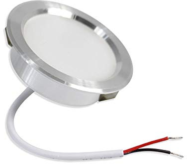 Vetrineinrete® Faretto led 3 watt ad incasso rotondo luce fredda 6500 k luce calda 3000 k luce naturale 4000 k opaco con bordo argento (Luce bianca 6500k) A93