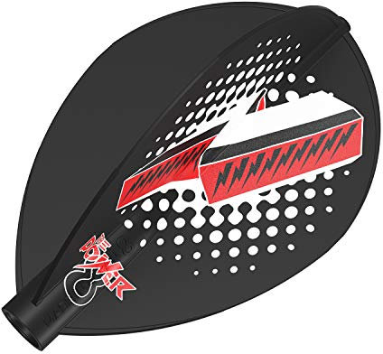 8 Flight Schwarze Phil Taylor Pear gegossenes Dart Flight System