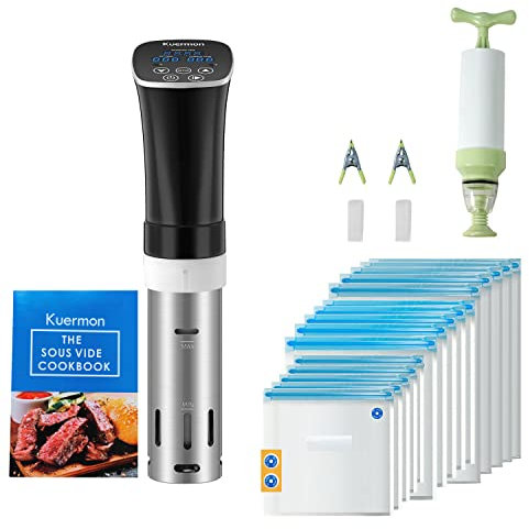 Kuermon Sous Vide Cooker Precise Temperature Digital Timer Thermal Immersion Circulators Ultra Quiet 1000 Watt for Kitchen (SV238A)