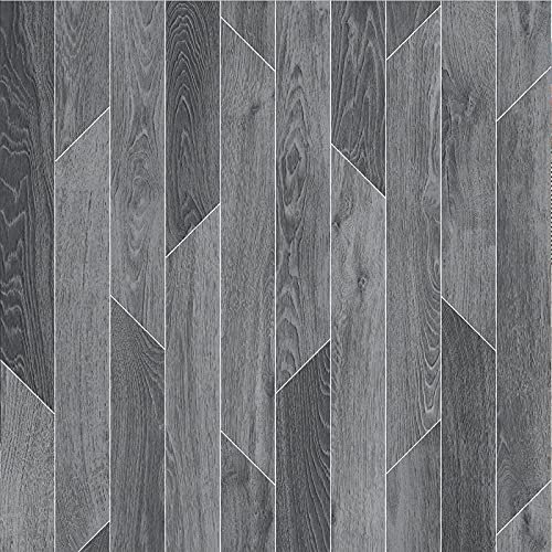 VINYL FLOORING UK Wood Effect Anti Slip Vinyl Flooring Roll Home Office Kitchen Bedroom Bathroom Lino Modern Design 2M 3M 4M Wide (1m(L) X 2m(W) (3'3 ...