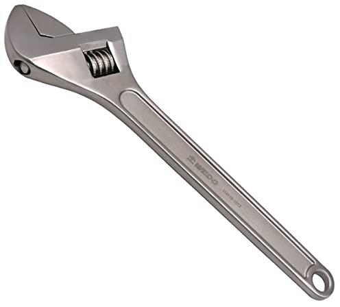 WEDO Llave inglesa ajustable, llave inglesa de acero inoxidable, 300 mm (longitud 300 mm), pinza de tubo ajustable, apertura de boca hasta 36 mm, forjada, durabilidad, estabilidad