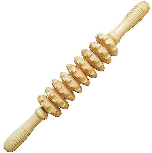Ctwctr Wood Therapy Massage Tools Manual Massage Roller Stick for Body Sculpting, Maderoterapia Kit- Cellulite Massager for Muscle Pain Relief, Fascia, Cellulite