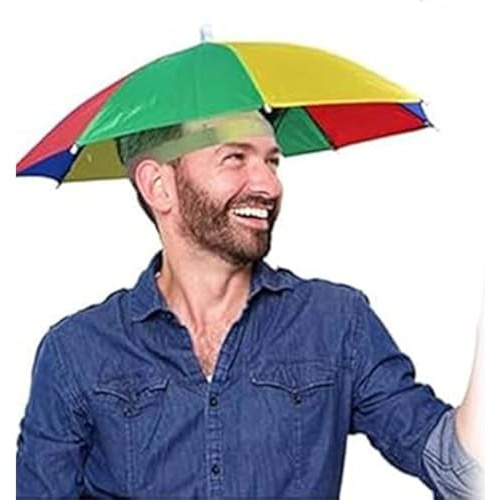 SEMINISMAR Parapluie Chapeau avec Bande élastique - Parasol Pliable Coloré de Pêche pour Adultes, Enfants, Golf et Camping