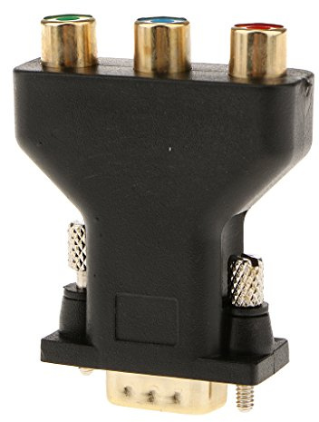 Tiuimk Adaptateur VGA vers RCA – Convertisseur VGA RCA plaqué or, noir