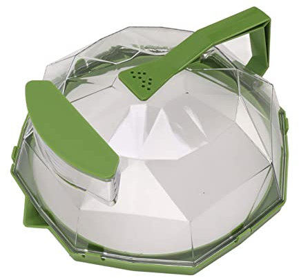 Microwave Food Cover, Microwave Splatter Cover Clear Microwave Splash Guard Cooker lid with Handle, Splatter Guard for Kitchen Cooking(Green)