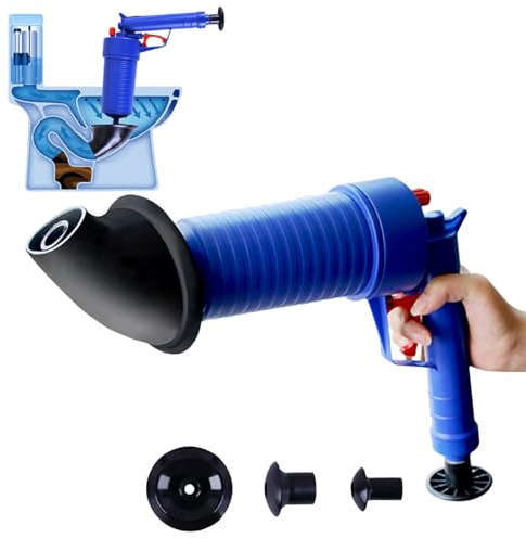 Pistola De Desatascador De Aire, Desatascador De Inodoro De Alta Presión, Potente Pistola De Desatascador, Desatascador De Fregadero Para Baño, Cocina, Bañera, Inodoro